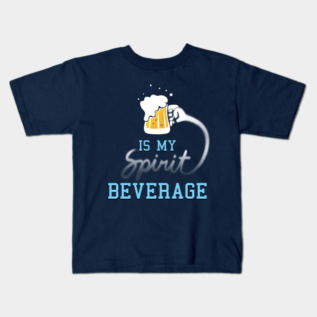 Funny Beer Spirit Animal Drinking Slogan For Beer Drinkers Kids T-Shirt by BoggsNicolas